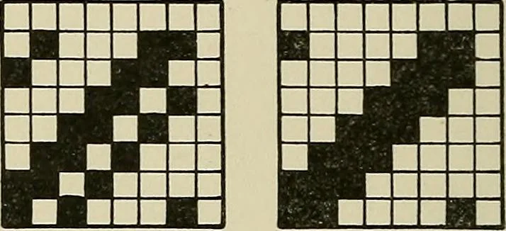 An illustration from Cyclopedia of textile work : a general reference library on cotton, woolen and worsted yarn manufacture, weaving, designing, chemistry and dyeing, finishing, knitting, and allied subjects, 1911, leaf 79