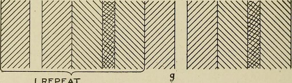 An illustration from Cyclopedia of textile work : a general reference library on cotton, woolen and worsted yarn manufacture, weaving, designing, chemistry and dyeing, finishing, knitting, and allied subjects, 1911, leaf 95