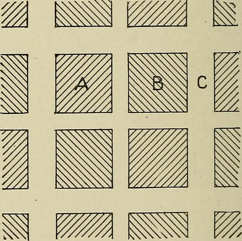 An illustration from Cyclopedia of textile work : a general reference library on cotton, woolen and worsted yarn manufacture, weaving, designing, chemistry and dyeing, finishing, knitting, and allied subjects, 1911, leaf 97