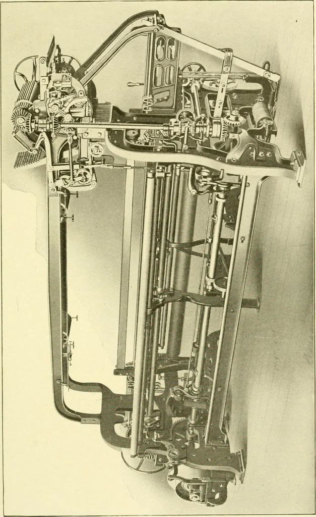 An illustration from Cyclopedia of textile work : a general reference library on cotton, woollen and worsted yarn manufacture, weaving, designing, chemistry and dyeing, finishing, knitting, and allied subjects, 1907, leaf 175