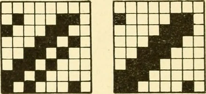 An illustration from Cyclopedia of textile work : a general reference library on cotton, woollen and worsted yarn manufacture, weaving, designing, chemistry and dyeing, finishing, knitting, and allied subjects, 1907, leaf 78