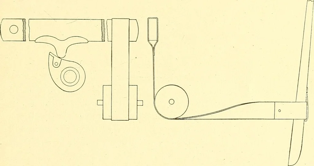An illustration from Cyclopedia of textile work : a general reference library on cotton, woolen and worsted yarn manufacture, weaving, designing, chemistry and dyeing, finishing, knitting, and allied subjects, 1911, leaf 154