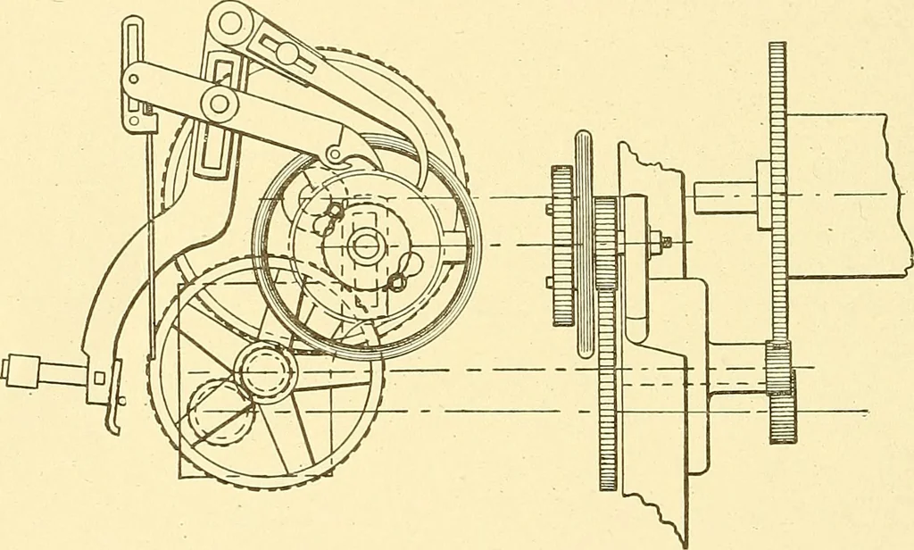 An illustration from Cyclopedia of textile work : a general reference library on cotton, woolen and worsted yarn manufacture, weaving, designing, chemistry and dyeing, finishing, knitting, and allied subjects, 1911, leaf 187