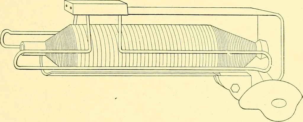 An illustration from Cyclopedia of textile work : a general reference library on cotton, woolen and worsted yarn manufacture, weaving, designing, chemistry and dyeing, finishing, knitting, and allied subjects, 1911, leaf 26