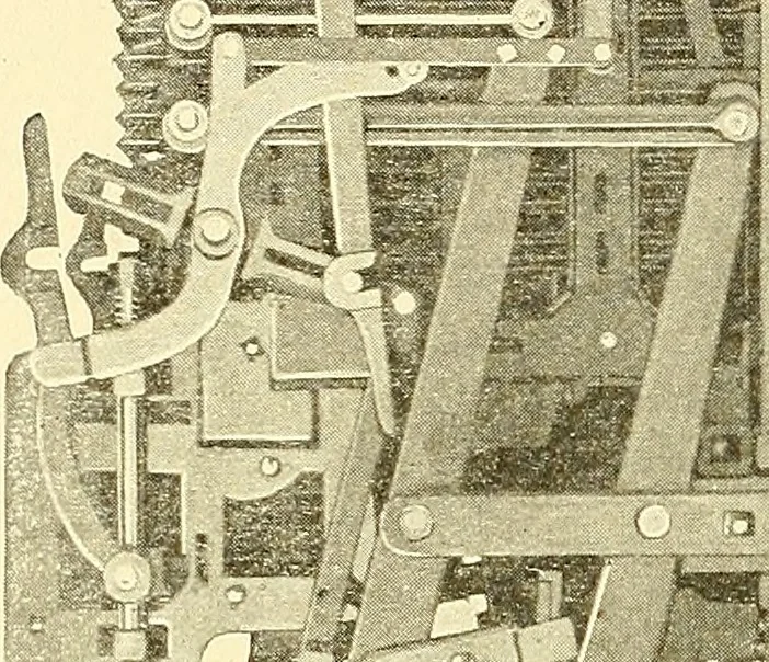 An illustration from Cyclopedia of textile work : a general reference library on cotton, woolen and worsted yarn manufacture, weaving, designing, chemistry and dyeing, finishing, knitting, and allied subjects, 1911, leaf 315