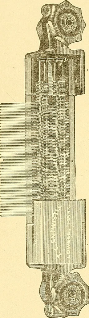 An illustration from Cyclopedia of textile work : a general reference library on cotton, woolen and worsted yarn manufacture, weaving, designing, chemistry and dyeing, finishing, knitting, and allied subjects, 1911, leaf 32