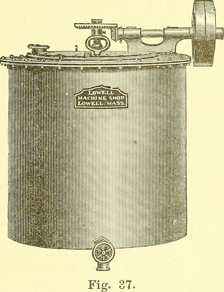 An illustration from Cyclopedia of textile work : a general reference library on cotton, woolen and worsted yarn manufacture, weaving, designing, chemistry and dyeing, finishing, knitting, and allied subjects, 1911, leaf 70