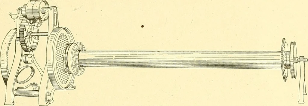 An illustration from Cyclopedia of textile work : a general reference library on cotton, woolen and worsted yarn manufacture, weaving, designing, chemistry and dyeing, finishing, knitting, and allied subjects, 1911, leaf 98