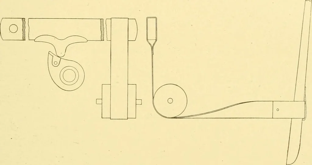 An illustration from Cyclopedia of textile work : a general reference library on cotton, woollen and worsted yarn manufacture, weaving, designing, chemistry and dyeing, finishing, knitting, and allied subjects, 1907, leaf 153