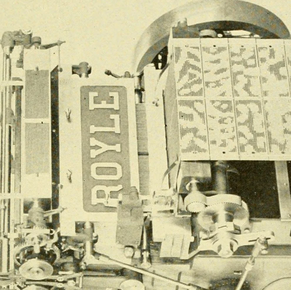 An illustration from Cyclopedia of textile work : a general reference library on cotton, woollen and worsted yarn manufacture, weaving, designing, chemistry and dyeing, finishing, knitting, and allied subjects, 1907, leaf 319