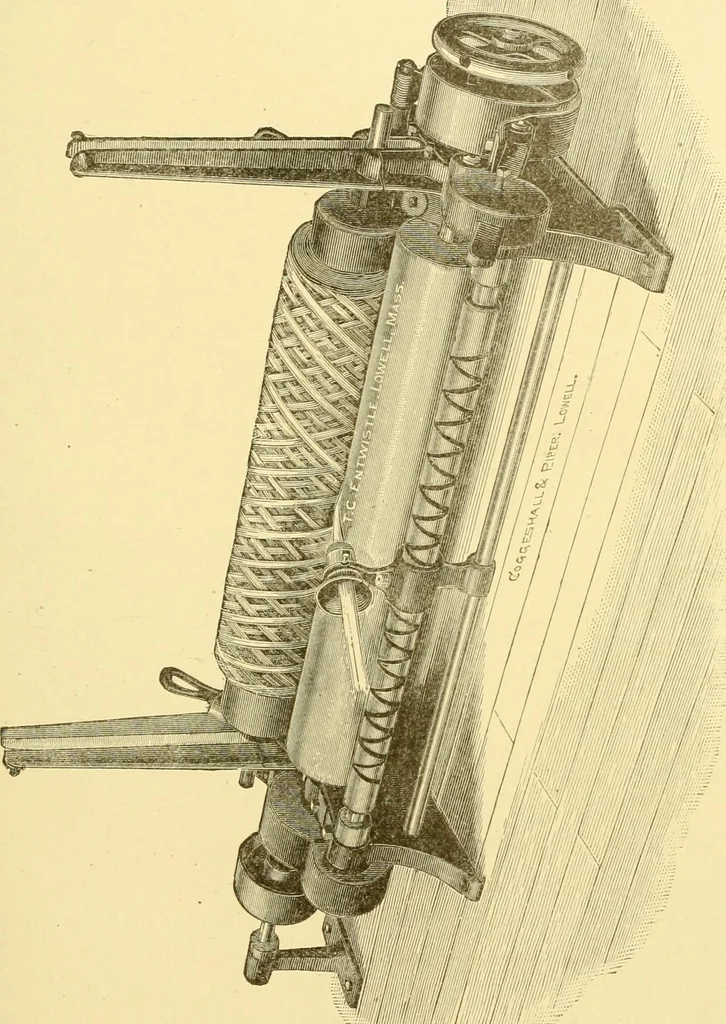 An illustration from Cyclopedia of textile work : a general reference library on cotton, woollen and worsted yarn manufacture, weaving, designing, chemistry and dyeing, finishing, knitting, and allied subjects, 1907, leaf 43
