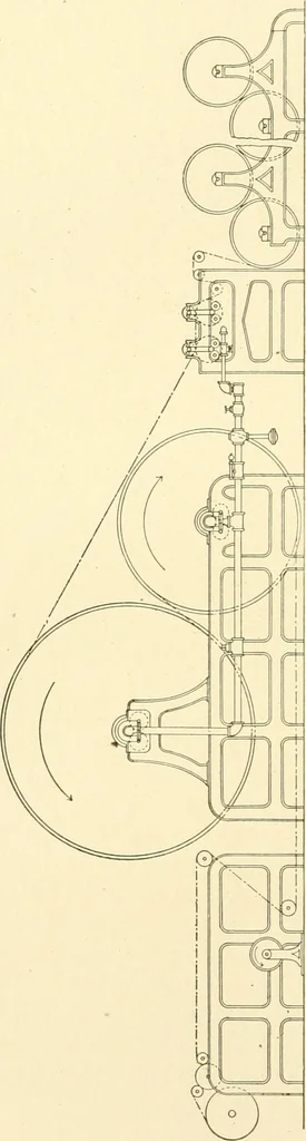 An illustration from Cyclopedia of textile work : a general reference library on cotton, woollen and worsted yarn manufacture, weaving, designing, chemistry and dyeing, finishing, knitting, and allied subjects, 1907, leaf 56