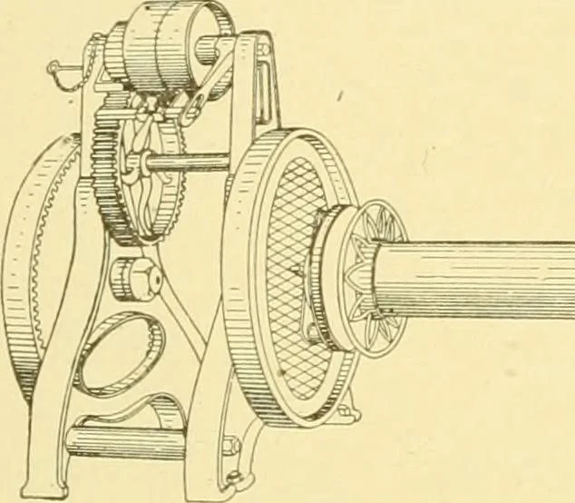 An illustration from Cyclopedia of textile work : a general reference library on cotton, woollen and worsted yarn manufacture, weaving, designing, chemistry and dyeing, finishing, knitting, and allied subjects, 1907, leaf 97