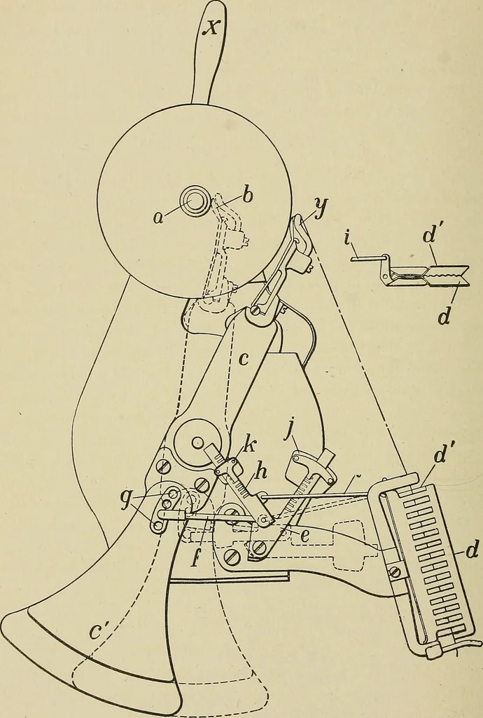 An illustration from Cyclopedia of textile work : a general reference library on cotton, woolen and worsted yarn manufacture, weaving, designing, chemistry and dyeing, finishing, knitting, and allied subjects, 1911, leaf 127
