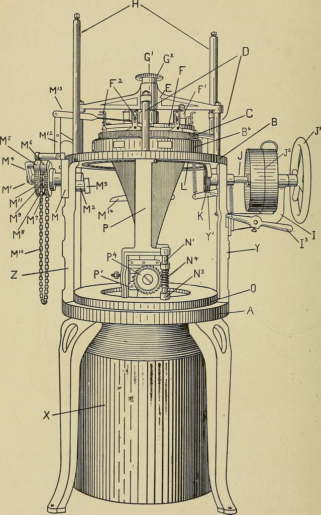 An illustration from Cyclopedia of textile work : a general reference library on cotton, woolen and worsted yarn manufacture, weaving, designing, chemistry and dyeing, finishing, knitting, and allied subjects, 1911, leaf 129