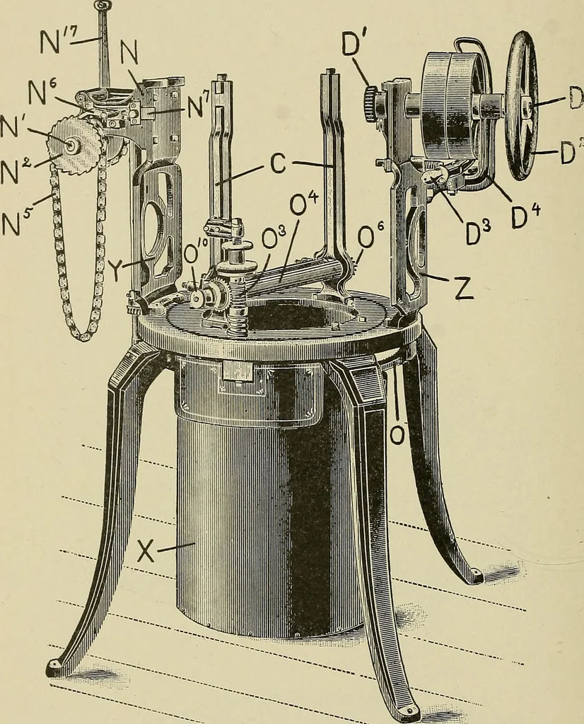 An illustration from Cyclopedia of textile work : a general reference library on cotton, woolen and worsted yarn manufacture, weaving, designing, chemistry and dyeing, finishing, knitting, and allied subjects, 1911, leaf 155