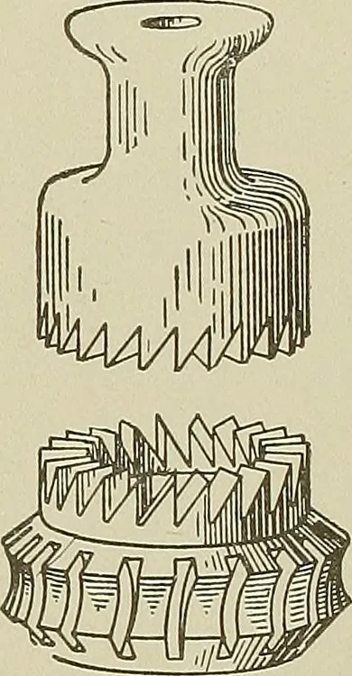 An illustration from Cyclopedia of textile work : a general reference library on cotton, woolen and worsted yarn manufacture, weaving, designing, chemistry and dyeing, finishing, knitting, and allied subjects, 1911, leaf 158