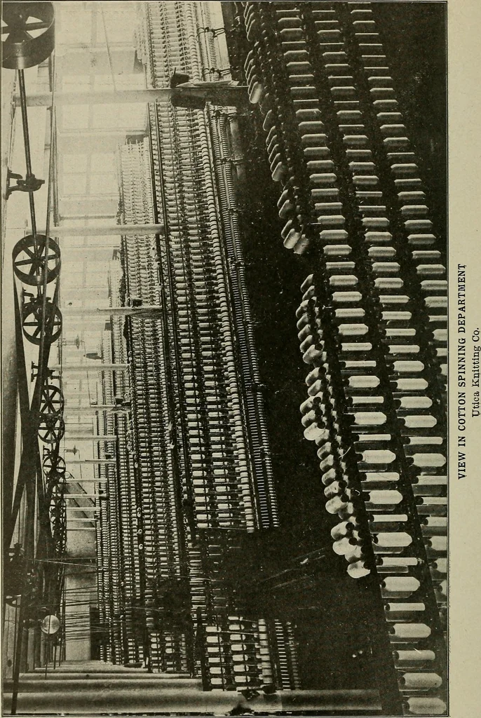 An illustration from Cyclopedia of textile work : a general reference library on cotton, woolen and worsted yarn manufacture, weaving, designing, chemistry and dyeing, finishing, knitting, and allied subjects, 1911, leaf 179