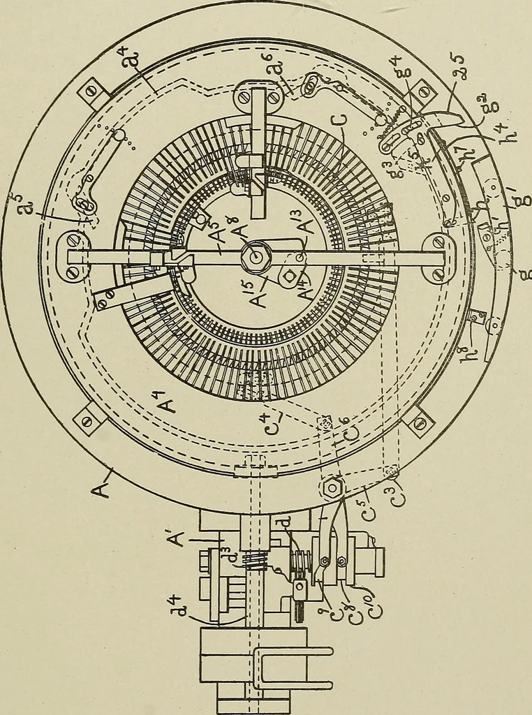 An illustration from Cyclopedia of textile work : a general reference library on cotton, woolen and worsted yarn manufacture, weaving, designing, chemistry and dyeing, finishing, knitting, and allied subjects, 1911, leaf 200