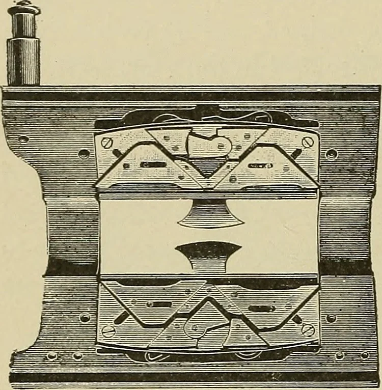 An illustration from Cyclopedia of textile work : a general reference library on cotton, woolen and worsted yarn manufacture, weaving, designing, chemistry and dyeing, finishing, knitting, and allied subjects, 1911, leaf 221