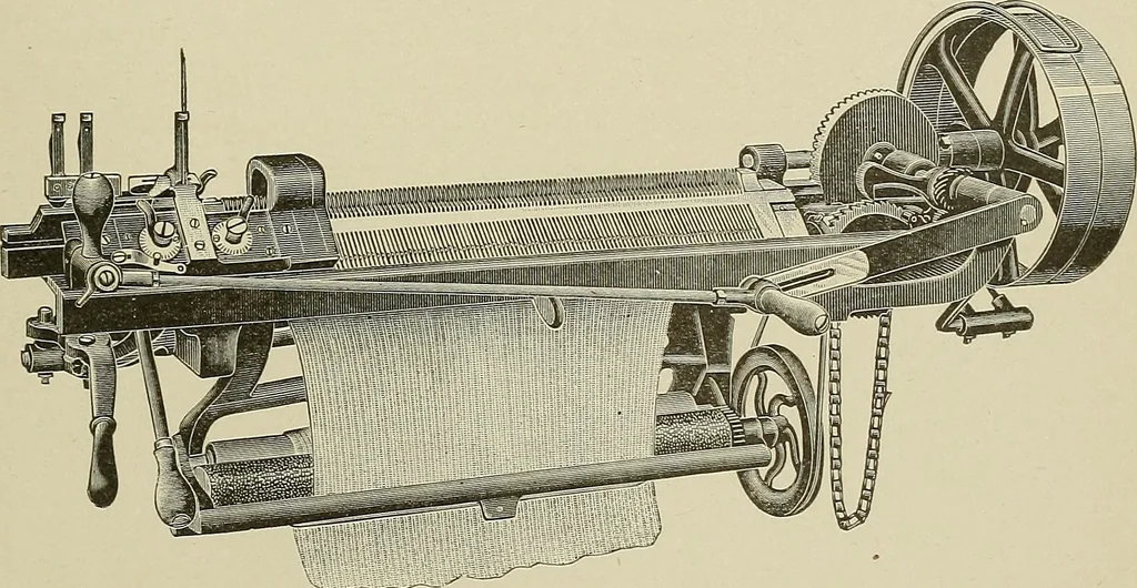 An illustration from Cyclopedia of textile work : a general reference library on cotton, woolen and worsted yarn manufacture, weaving, designing, chemistry and dyeing, finishing, knitting, and allied subjects, 1911, leaf 230