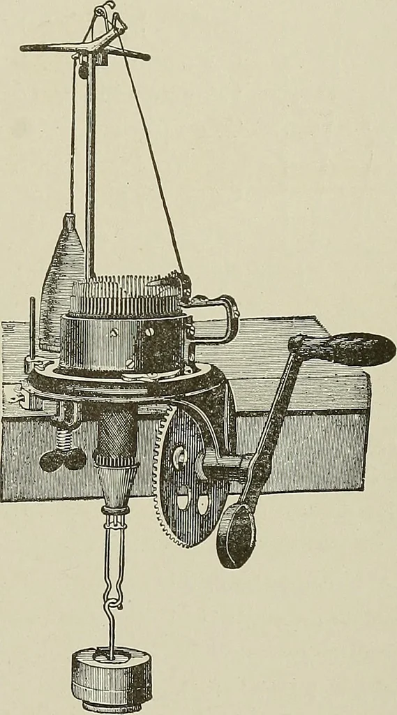 An illustration from Cyclopedia of textile work : a general reference library on cotton, woolen and worsted yarn manufacture, weaving, designing, chemistry and dyeing, finishing, knitting, and allied subjects, 1911, leaf 236