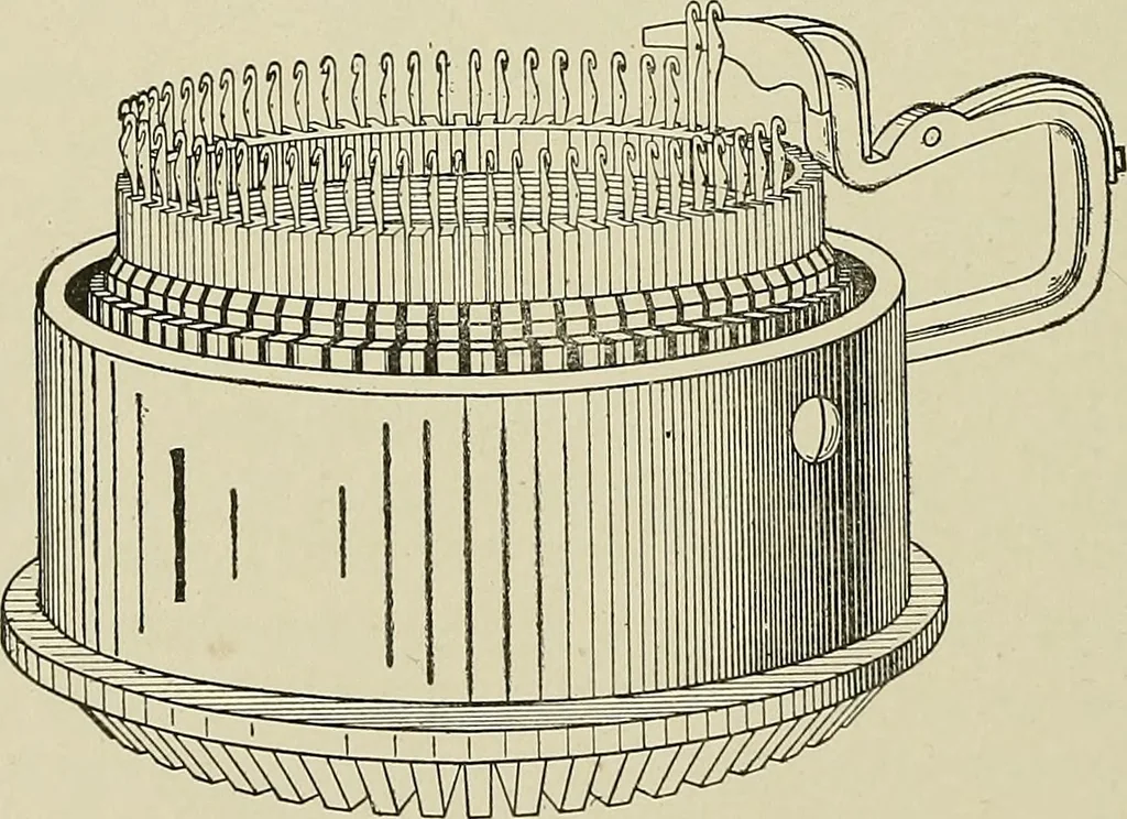 An illustration from Cyclopedia of textile work : a general reference library on cotton, woolen and worsted yarn manufacture, weaving, designing, chemistry and dyeing, finishing, knitting, and allied subjects, 1911, leaf 243