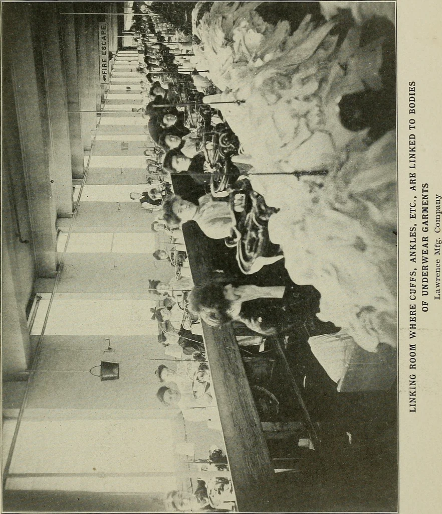 An illustration from Cyclopedia of textile work : a general reference library on cotton, woolen and worsted yarn manufacture, weaving, designing, chemistry and dyeing, finishing, knitting, and allied subjects, 1911, leaf 246