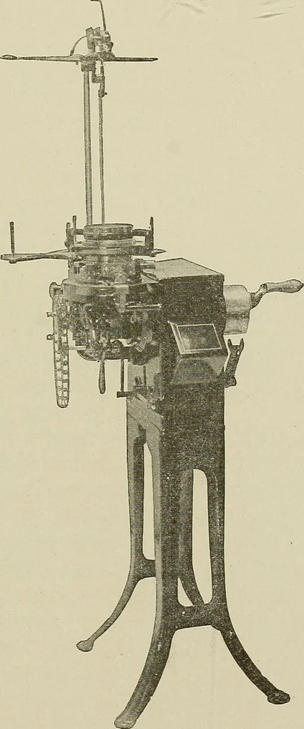An illustration from Cyclopedia of textile work : a general reference library on cotton, woolen and worsted yarn manufacture, weaving, designing, chemistry and dyeing, finishing, knitting, and allied subjects, 1911, leaf 254