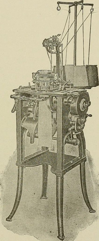 An illustration from Cyclopedia of textile work : a general reference library on cotton, woolen and worsted yarn manufacture, weaving, designing, chemistry and dyeing, finishing, knitting, and allied subjects, 1911, leaf 258