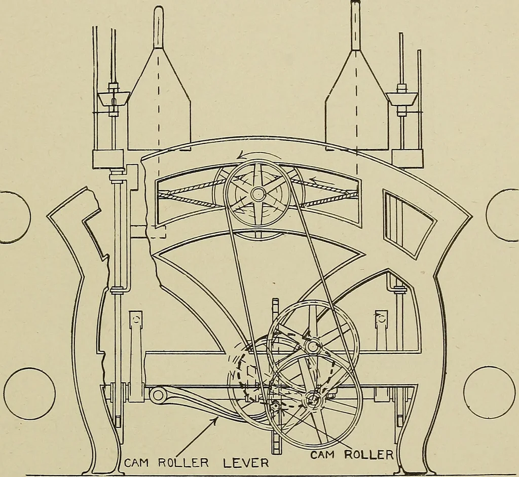An illustration from Cyclopedia of textile work : a general reference library on cotton, woolen and worsted yarn manufacture, weaving, designing, chemistry and dyeing, finishing, knitting, and allied subjects, 1911, leaf 26