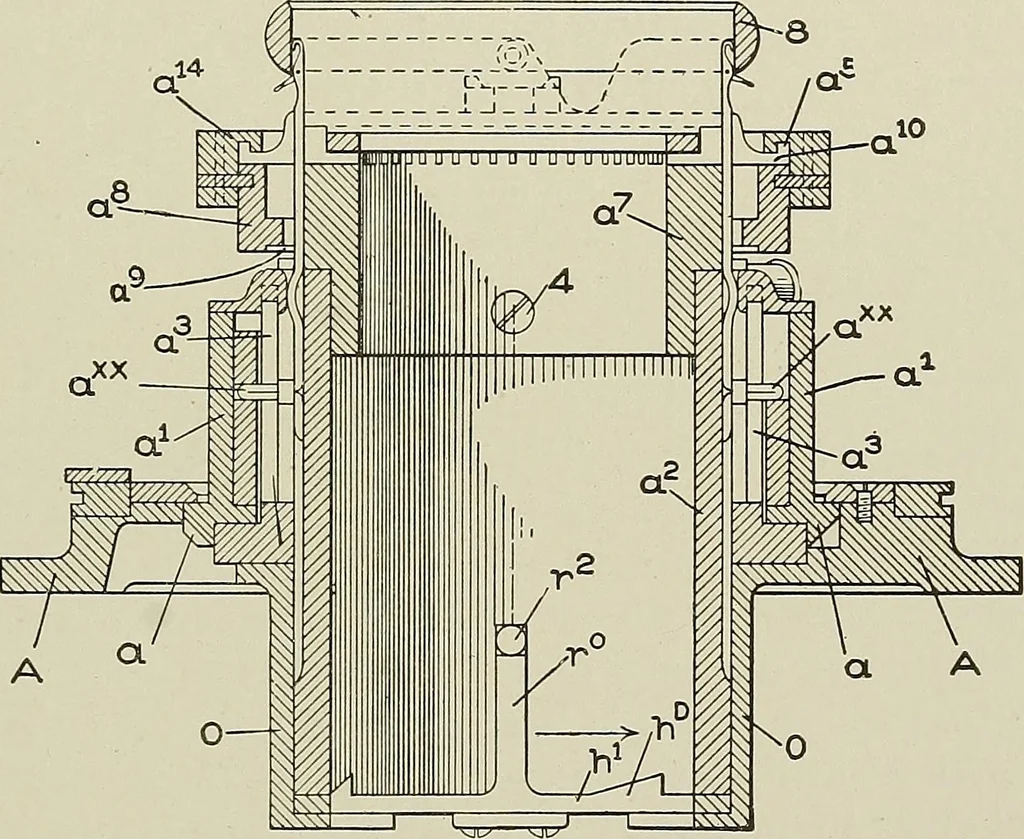 An illustration from Cyclopedia of textile work : a general reference library on cotton, woolen and worsted yarn manufacture, weaving, designing, chemistry and dyeing, finishing, knitting, and allied subjects, 1911, leaf 268