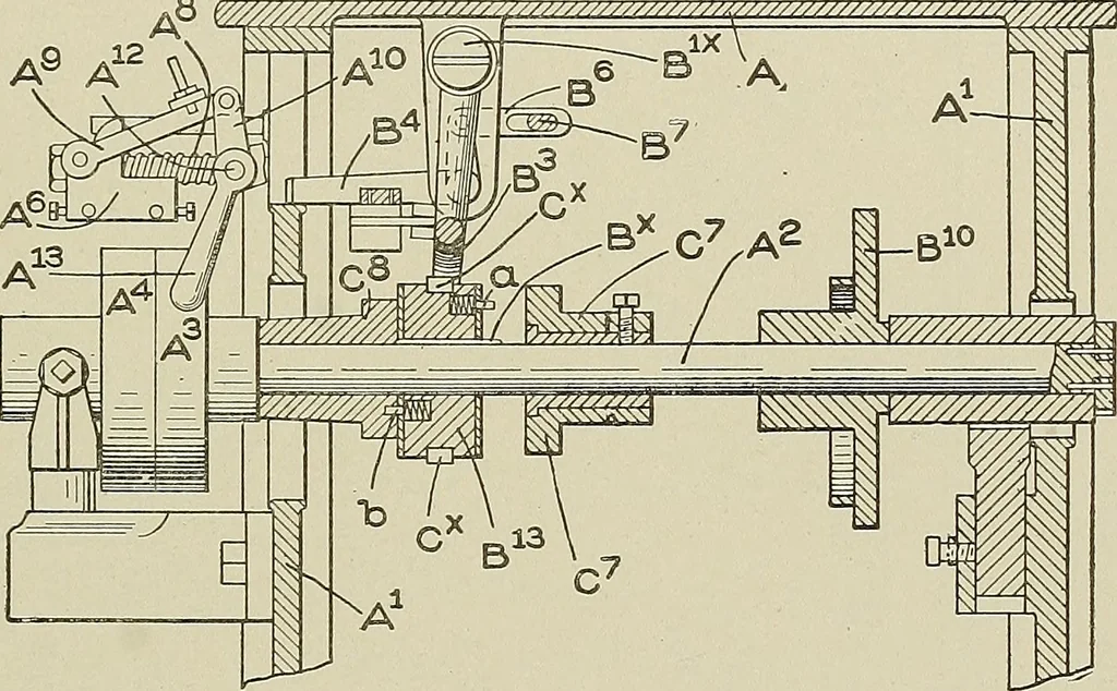 An illustration from Cyclopedia of textile work : a general reference library on cotton, woolen and worsted yarn manufacture, weaving, designing, chemistry and dyeing, finishing, knitting, and allied subjects, 1911, leaf 270