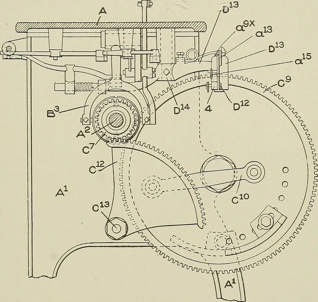 An illustration from Cyclopedia of textile work : a general reference library on cotton, woolen and worsted yarn manufacture, weaving, designing, chemistry and dyeing, finishing, knitting, and allied subjects, 1911, leaf 272