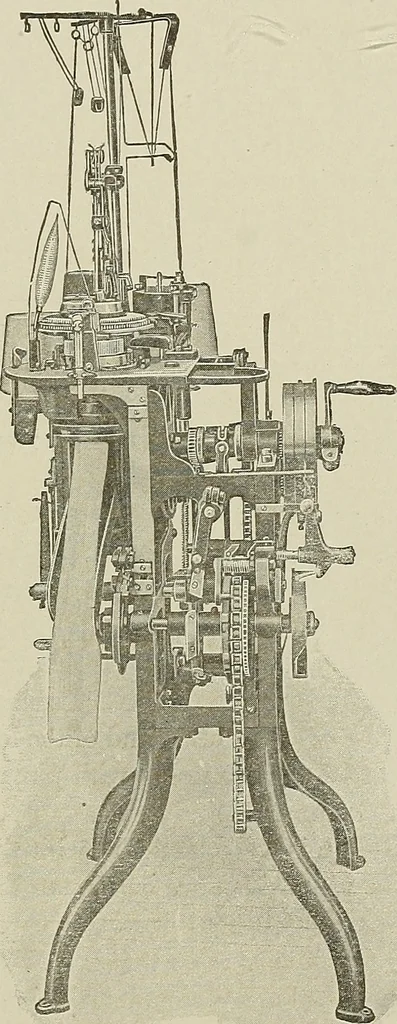 An illustration from Cyclopedia of textile work : a general reference library on cotton, woolen and worsted yarn manufacture, weaving, designing, chemistry and dyeing, finishing, knitting, and allied subjects, 1911, leaf 286