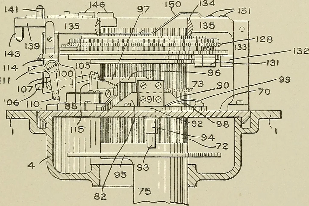An illustration from Cyclopedia of textile work : a general reference library on cotton, woolen and worsted yarn manufacture, weaving, designing, chemistry and dyeing, finishing, knitting, and allied subjects, 1911, leaf 292