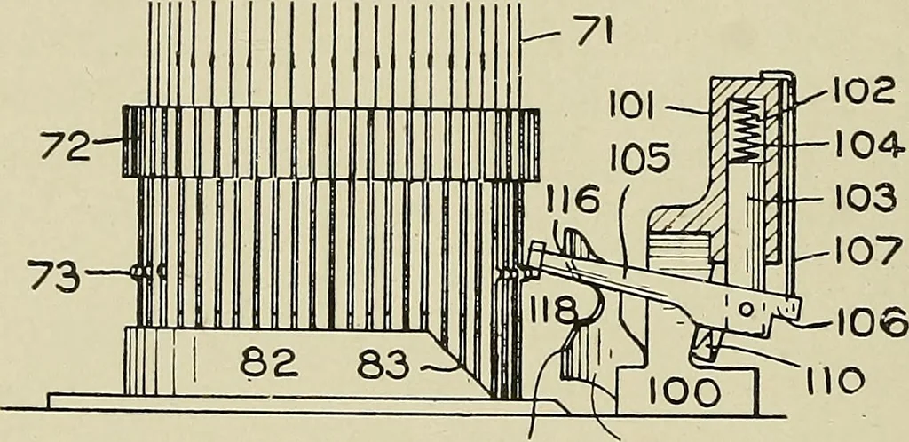 An illustration from Cyclopedia of textile work : a general reference library on cotton, woolen and worsted yarn manufacture, weaving, designing, chemistry and dyeing, finishing, knitting, and allied subjects, 1911, leaf 297