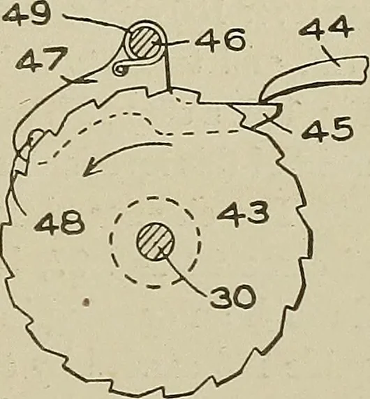 An illustration from Cyclopedia of textile work : a general reference library on cotton, woolen and worsted yarn manufacture, weaving, designing, chemistry and dyeing, finishing, knitting, and allied subjects, 1911, leaf 302