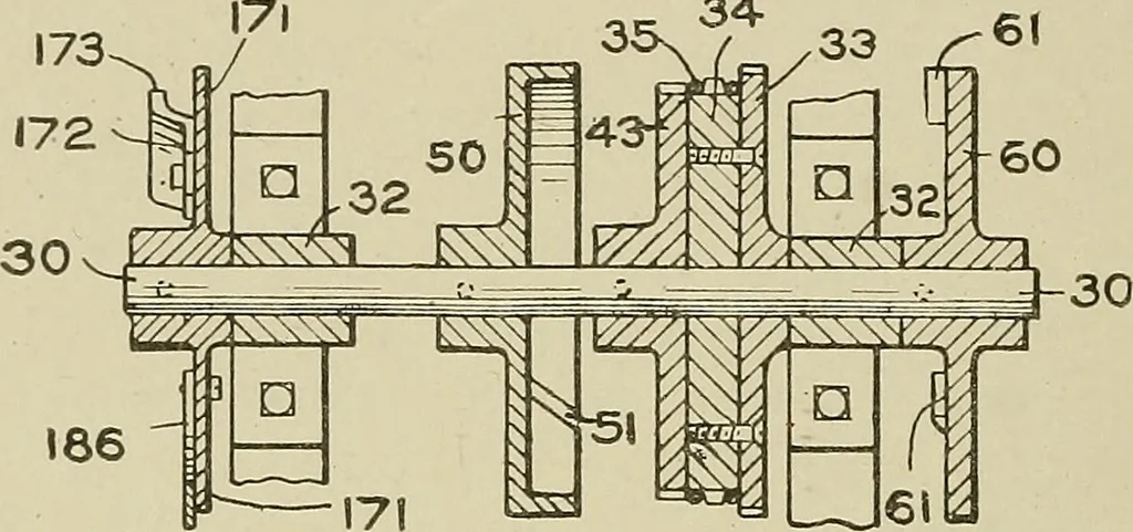 An illustration from Cyclopedia of textile work : a general reference library on cotton, woolen and worsted yarn manufacture, weaving, designing, chemistry and dyeing, finishing, knitting, and allied subjects, 1911, leaf 303