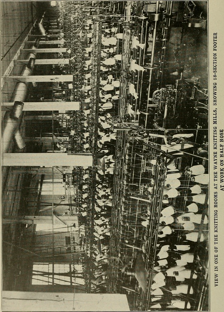 An illustration from Cyclopedia of textile work : a general reference library on cotton, woolen and worsted yarn manufacture, weaving, designing, chemistry and dyeing, finishing, knitting, and allied subjects, 1911, leaf 337