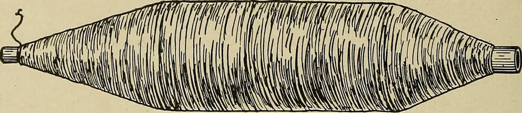 An illustration from Cyclopedia of textile work : a general reference library on cotton, woolen and worsted yarn manufacture, weaving, designing, chemistry and dyeing, finishing, knitting, and allied subjects, 1911, leaf 43