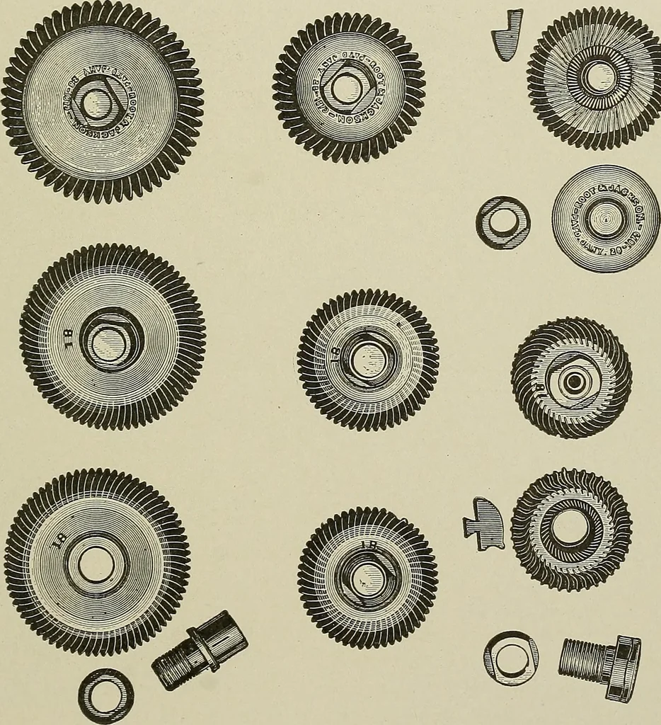 An illustration from Cyclopedia of textile work : a general reference library on cotton, woolen and worsted yarn manufacture, weaving, designing, chemistry and dyeing, finishing, knitting, and allied subjects, 1911, leaf 70
