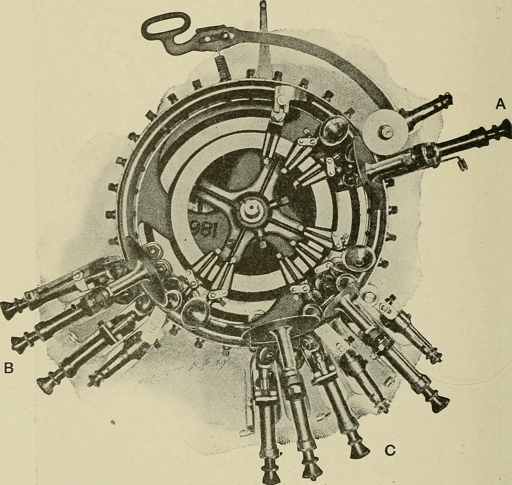 An illustration from Cyclopedia of textile work : a general reference library on cotton, woolen and worsted yarn manufacture, weaving, designing, chemistry and dyeing, finishing, knitting, and allied subjects, 1911, leaf 77