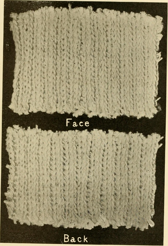 An illustration from Cyclopedia of textile work : a general reference library on cotton, woollen and worsted yarn manufacture, weaving, designing, chemistry and dyeing, finishing, knitting, and allied subjects, 1907, leaf 105