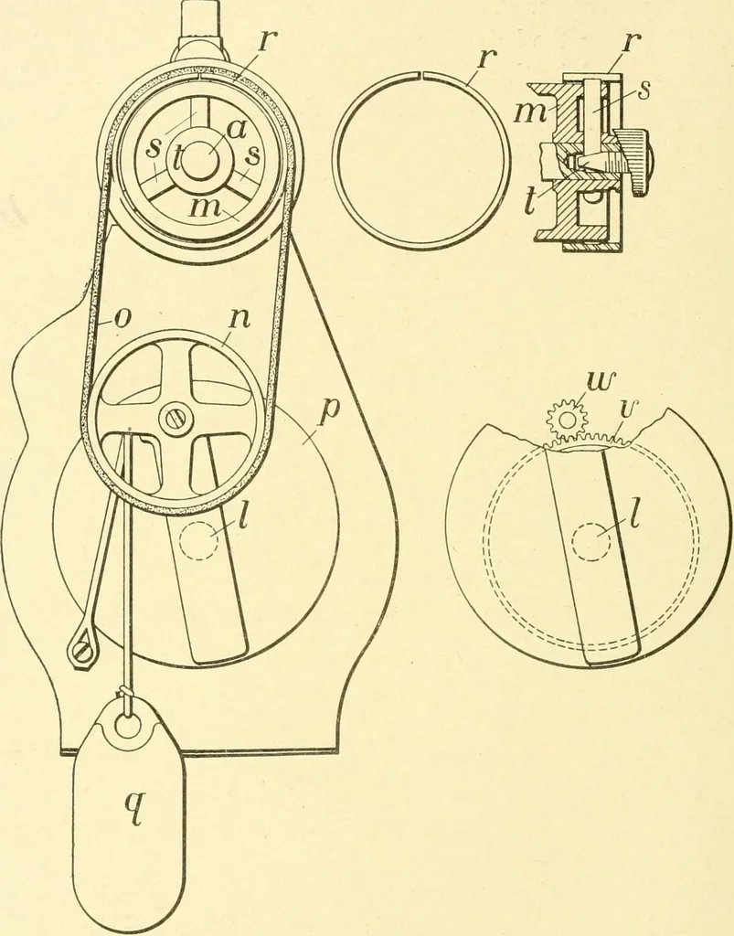 An illustration from Cyclopedia of textile work : a general reference library on cotton, woollen and worsted yarn manufacture, weaving, designing, chemistry and dyeing, finishing, knitting, and allied subjects, 1907, leaf 118