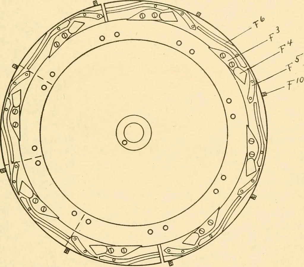 An illustration from Cyclopedia of textile work : a general reference library on cotton, woollen and worsted yarn manufacture, weaving, designing, chemistry and dyeing, finishing, knitting, and allied subjects, 1907, leaf 129