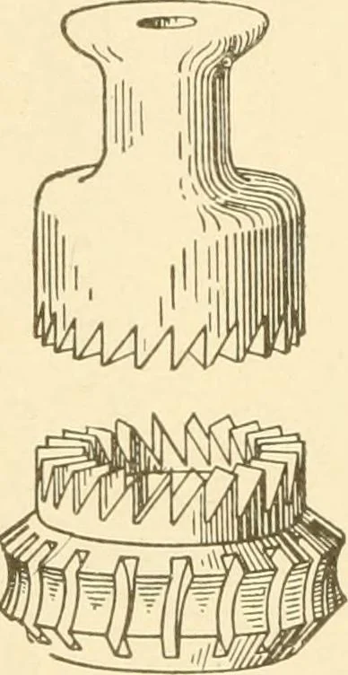 An illustration from Cyclopedia of textile work : a general reference library on cotton, woollen and worsted yarn manufacture, weaving, designing, chemistry and dyeing, finishing, knitting, and allied subjects, 1907, leaf 153