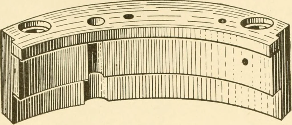 An illustration from Cyclopedia of textile work : a general reference library on cotton, woollen and worsted yarn manufacture, weaving, designing, chemistry and dyeing, finishing, knitting, and allied subjects, 1907, leaf 157