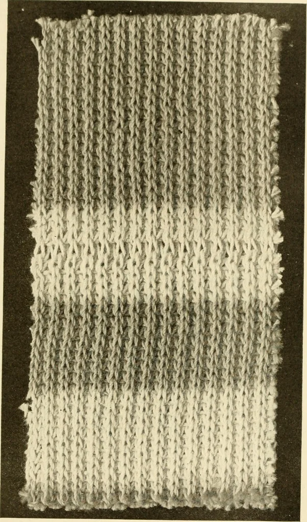An illustration from Cyclopedia of textile work : a general reference library on cotton, woollen and worsted yarn manufacture, weaving, designing, chemistry and dyeing, finishing, knitting, and allied subjects, 1907, leaf 185