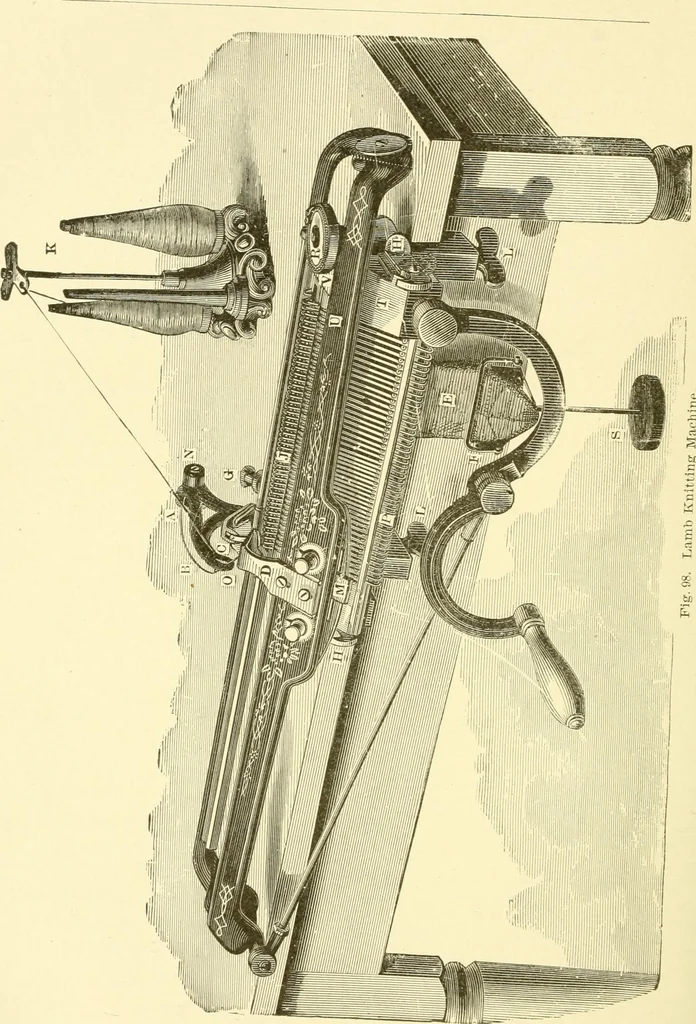 An illustration from Cyclopedia of textile work : a general reference library on cotton, woollen and worsted yarn manufacture, weaving, designing, chemistry and dyeing, finishing, knitting, and allied subjects, 1907, leaf 204